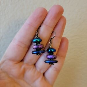 ✨ Stunning Blown Glass Bead Earrings ✨